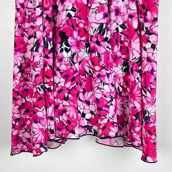 Fit 4 U V-Neck Babydoll Flyaway Swim Dress Pink - Picture 8 of 8